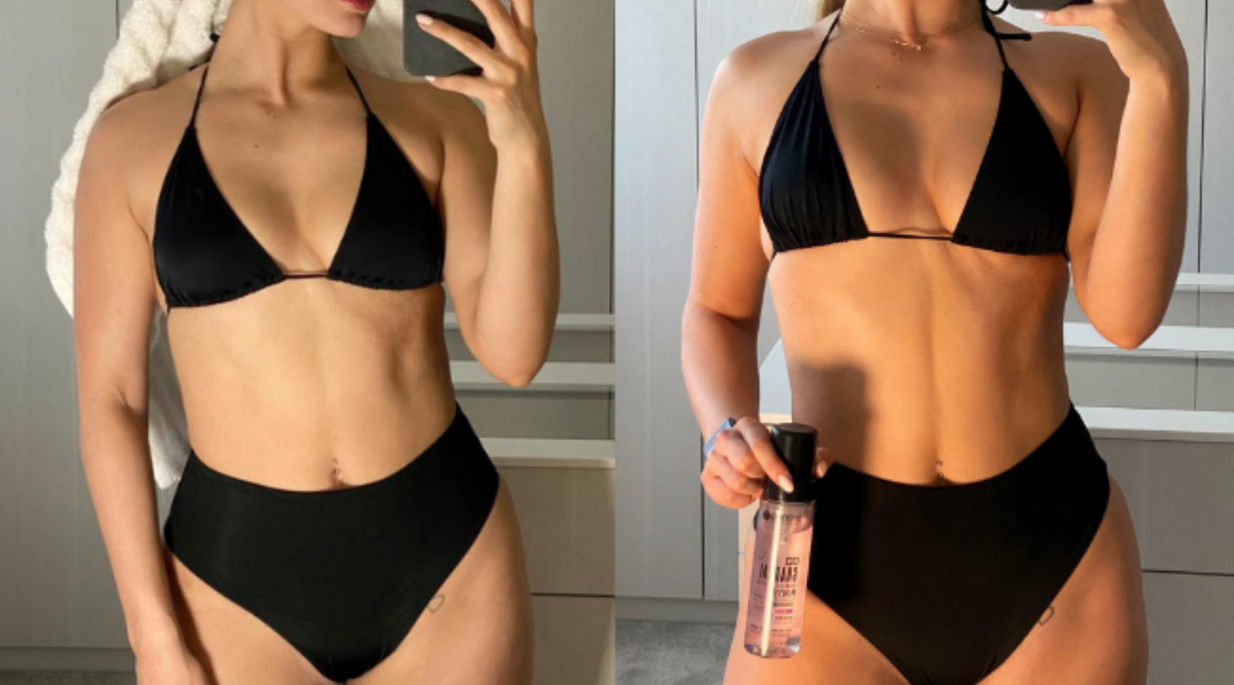 Before and after results clear tan