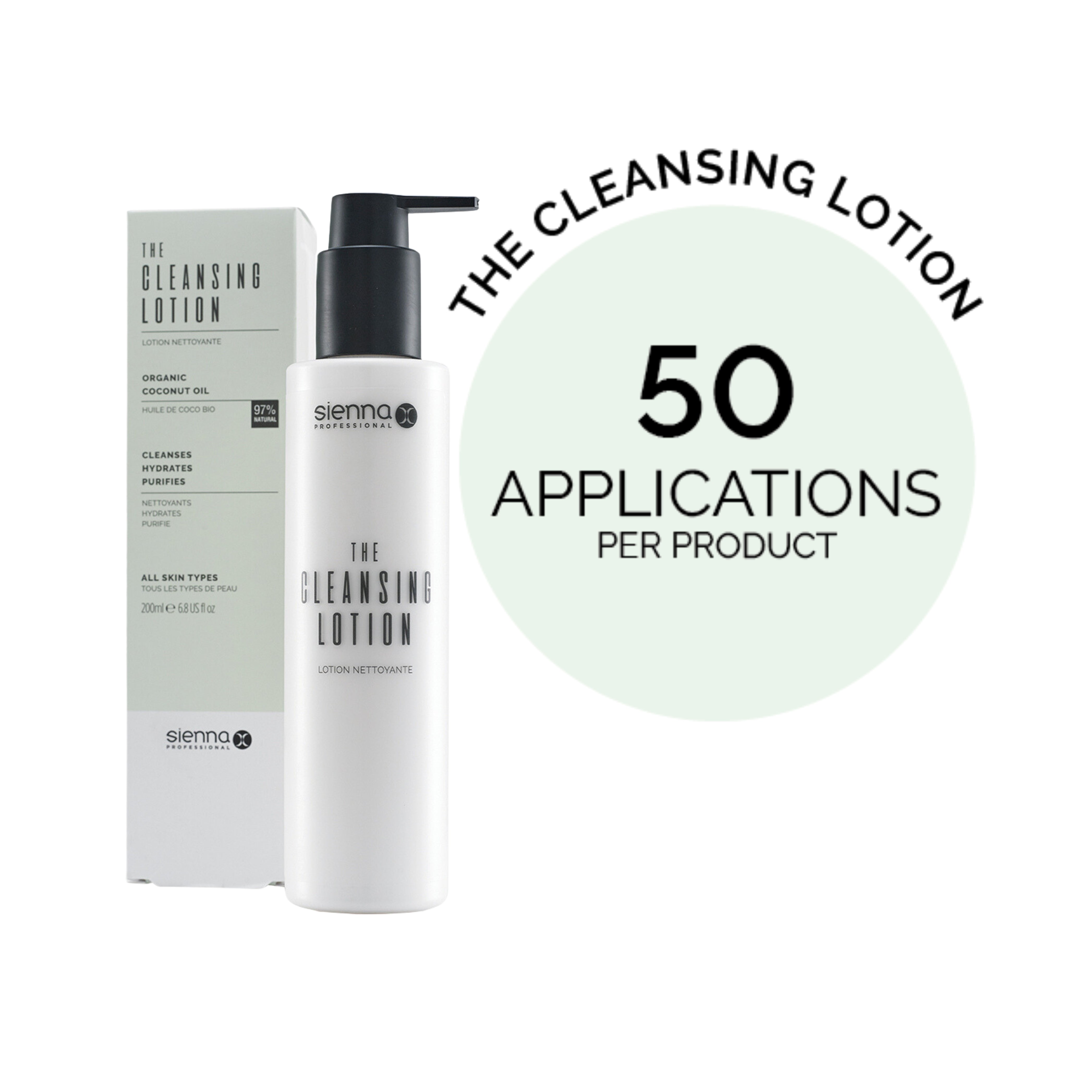 The Cleansing Lotion by Sienna X - 50 Applications Per Product