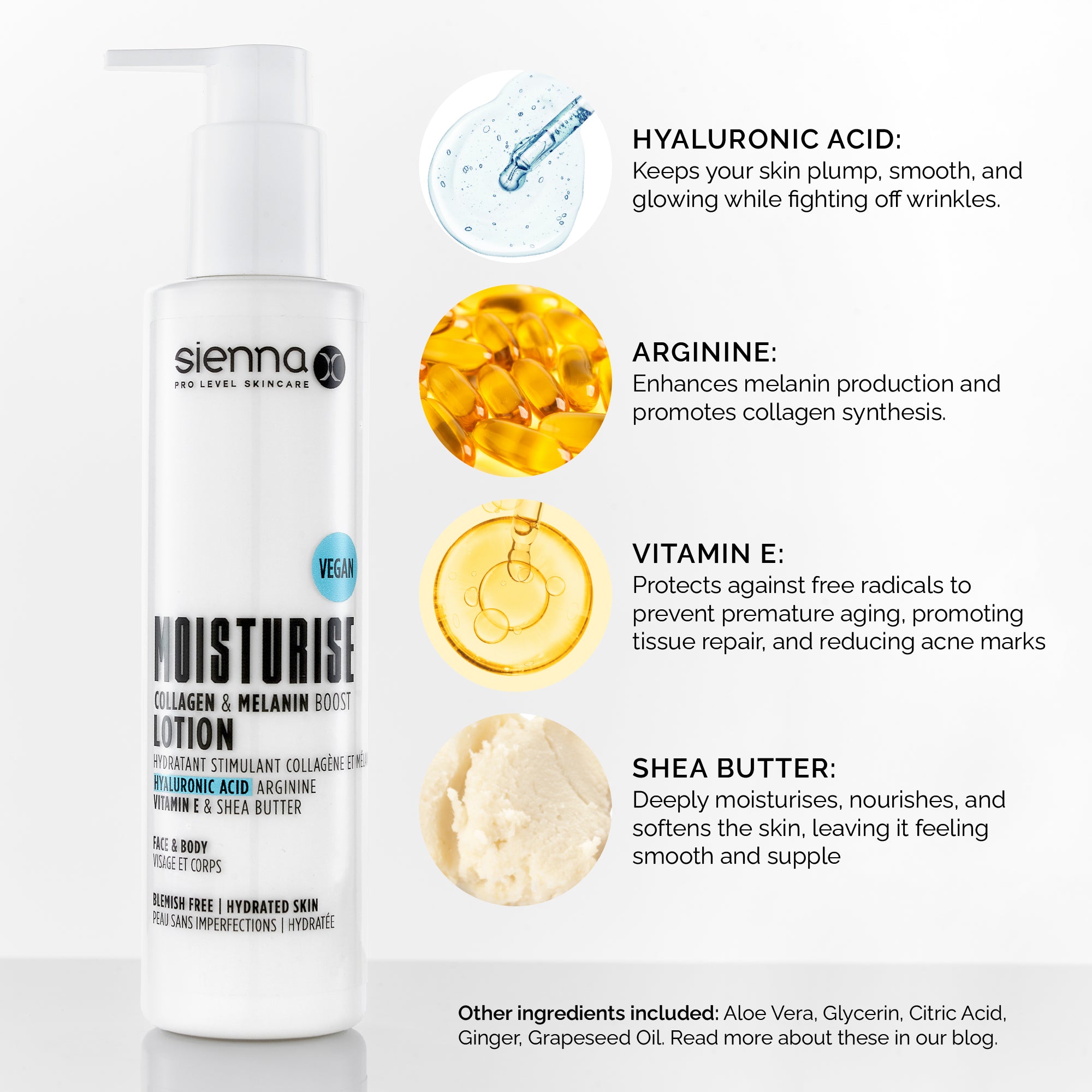 Sienna X Moisturise Lotion Vegan Friendly Infographic