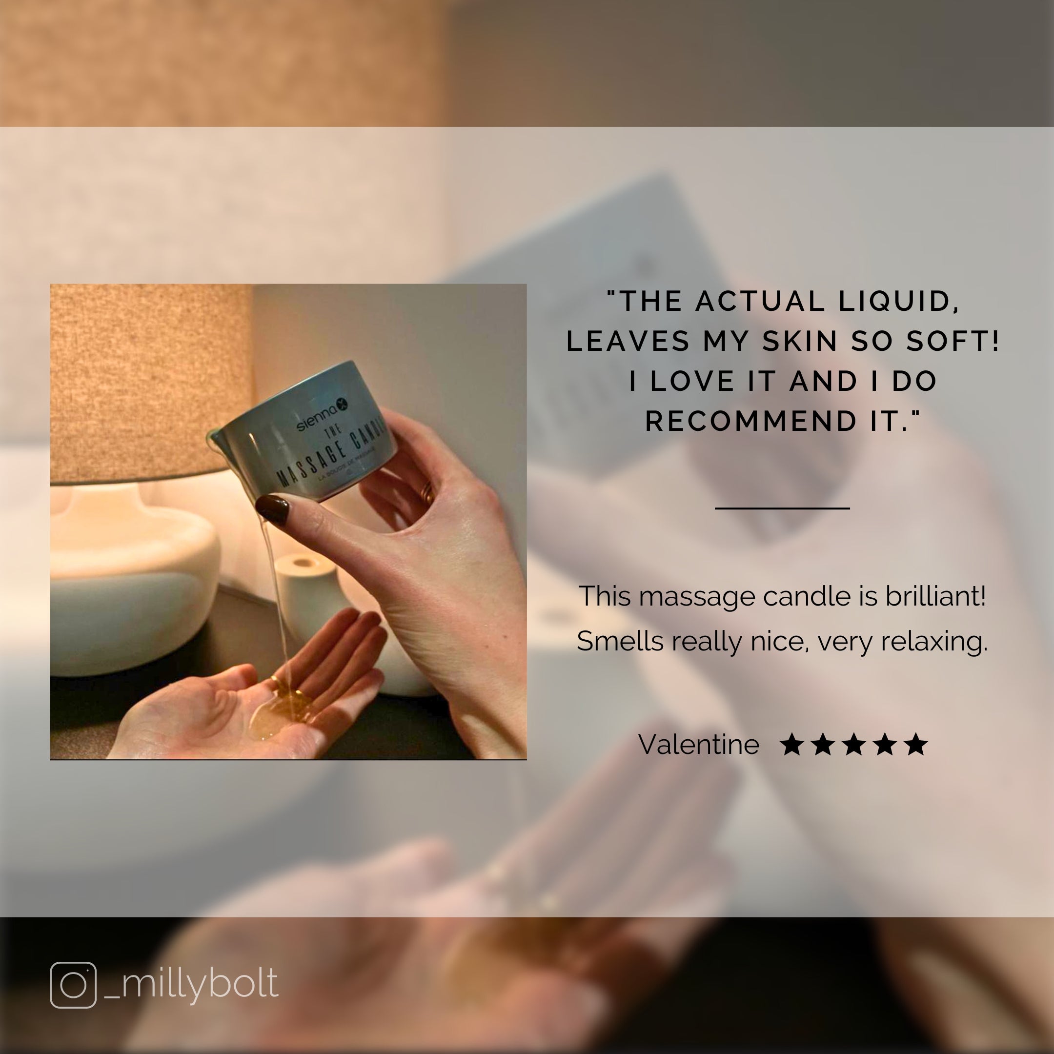 The Massage Candle by Sienna X - Customer Review