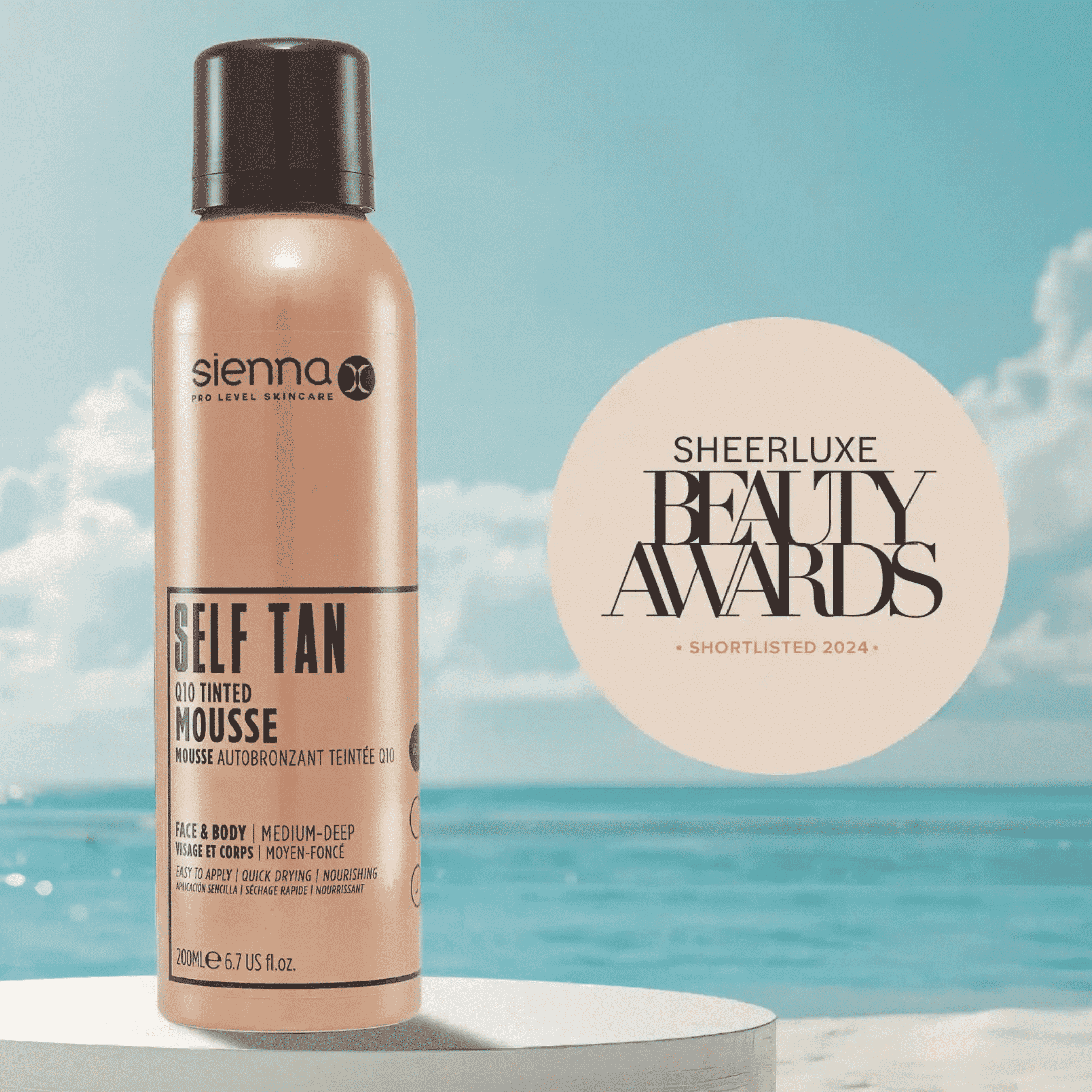 Self Tan Q10 Tinted Mousse by Sienna X - SheerLuxe Beauty Awards Shortlisted 2024