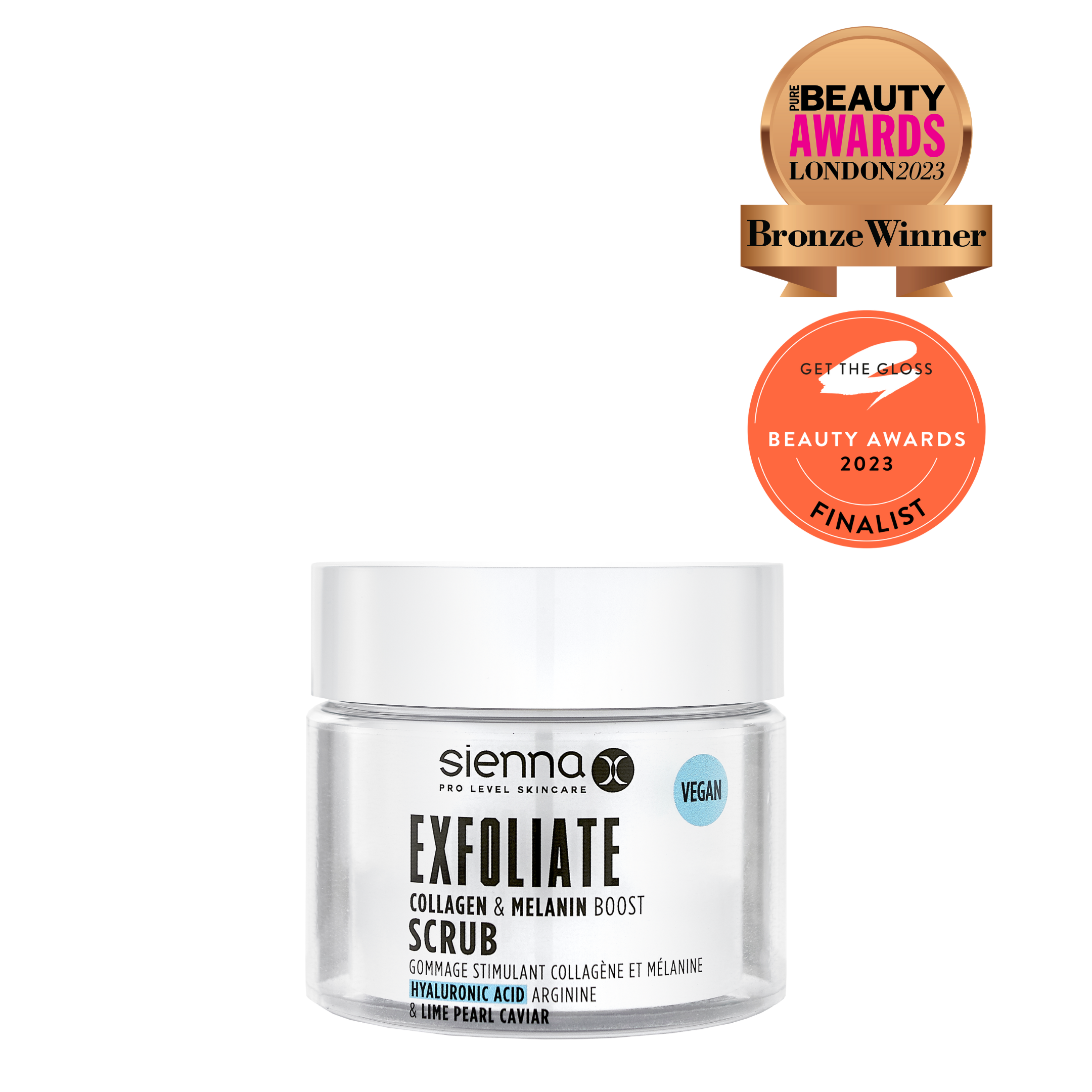 Bronze Winner Product 2023 - Exfoliate Collagen and Melanin Boost Scrub by Sienna X