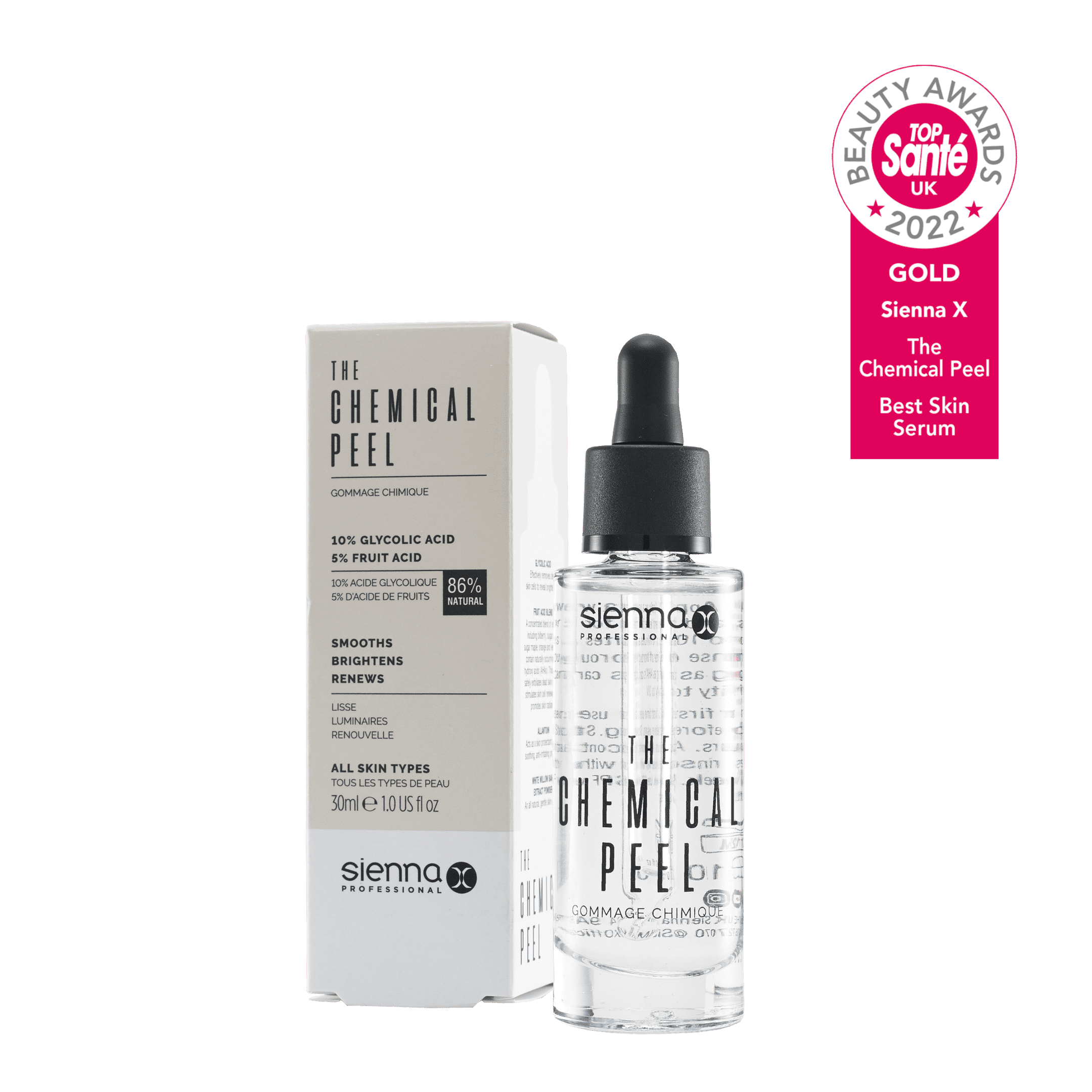 Sienna X Chemical Peel - Top Sante UK Beauty Awards 2022