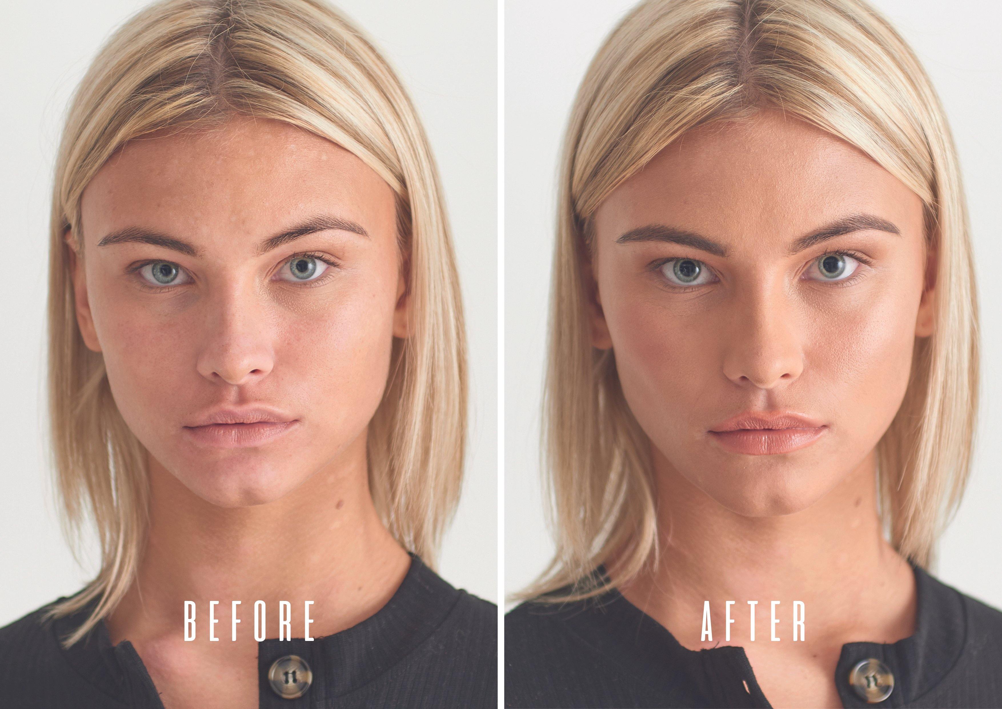 Before and After Sienna X Sculpting Brow Pencil + Fixing Serum - Warm Brunette