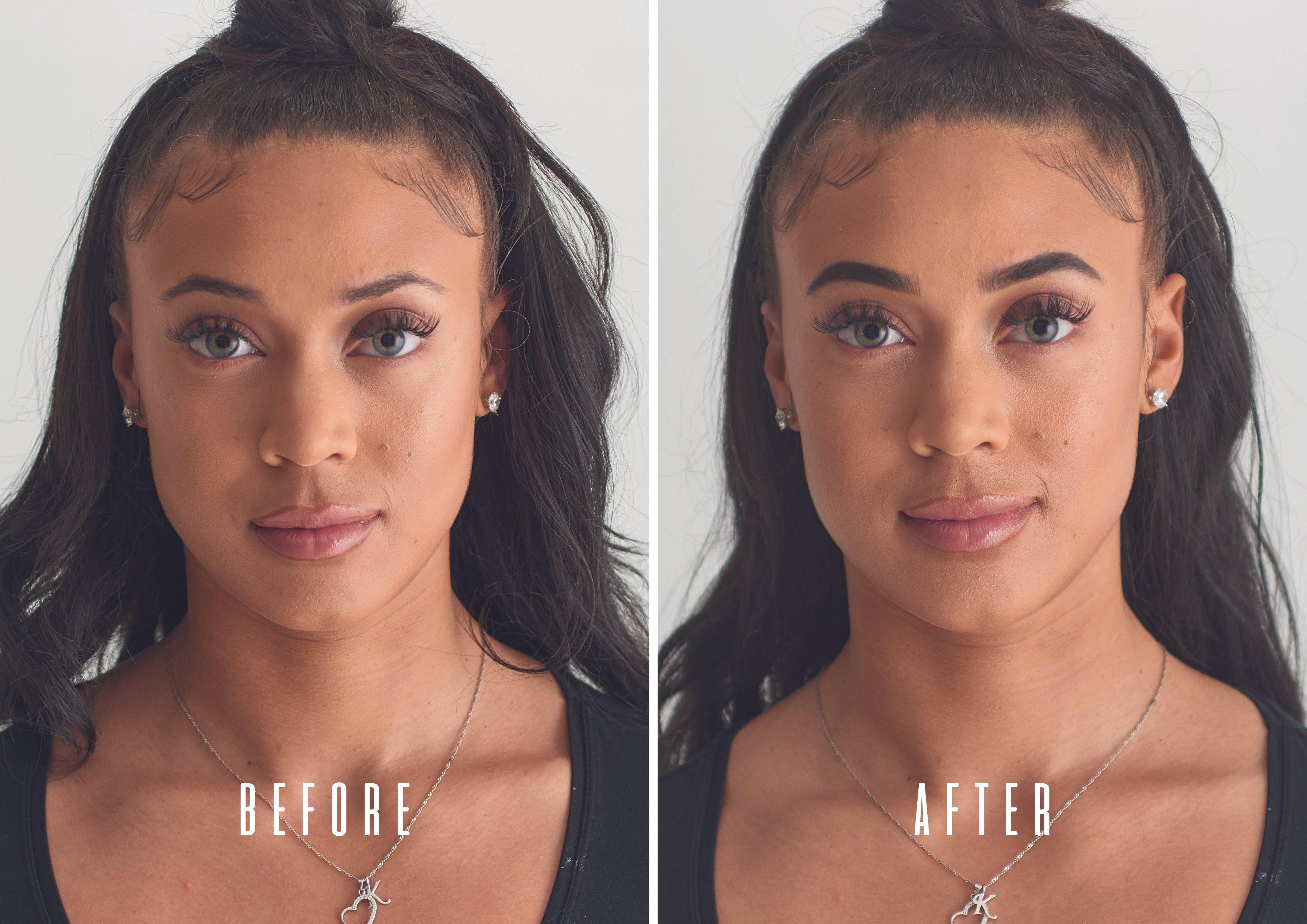 Before and After - Sienna X Sculpting Brow Pencil + Fixing Serum - Natural Black