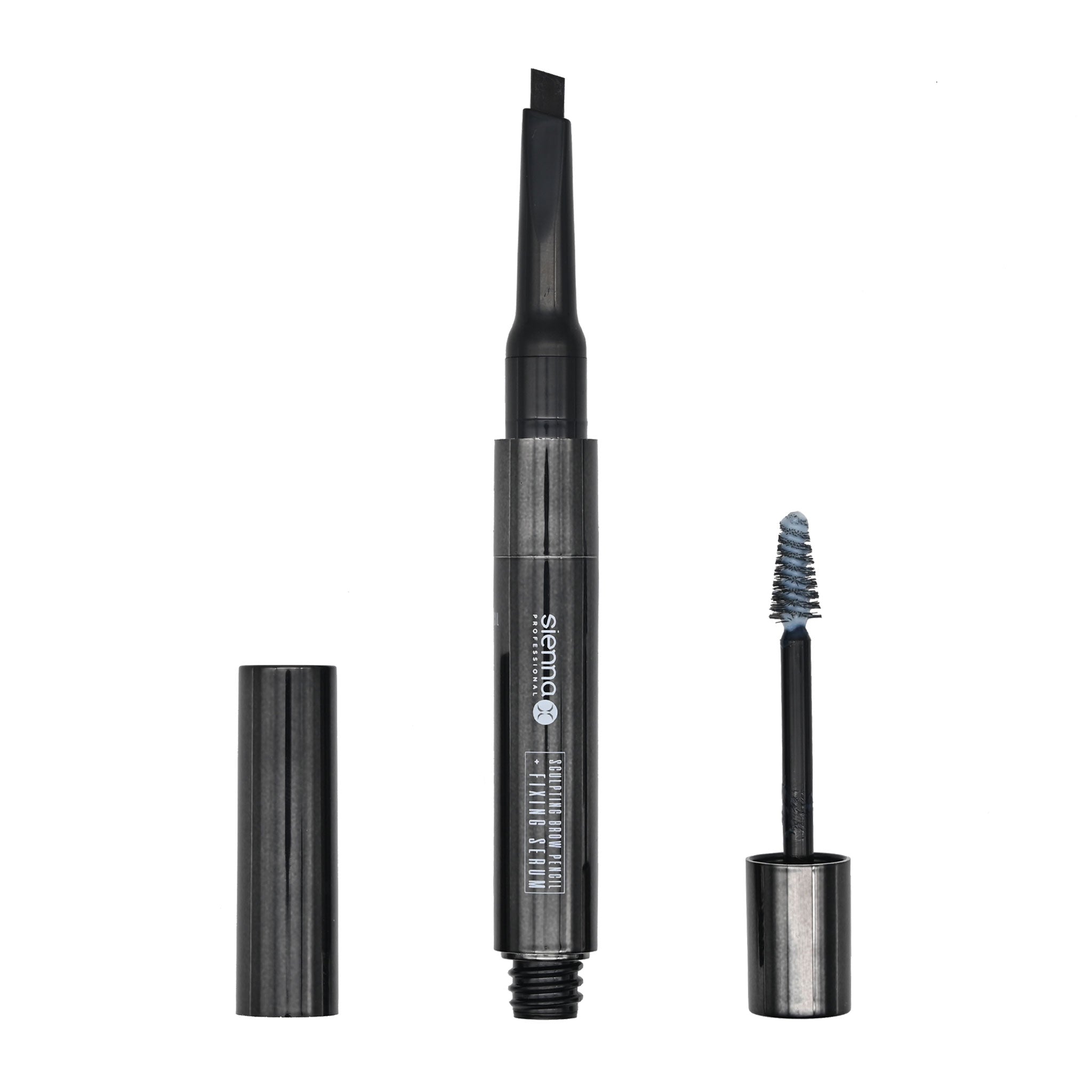 Sienna X Sculpting Brow Pencil + Fixing Serum - Natural Black - Seperated
