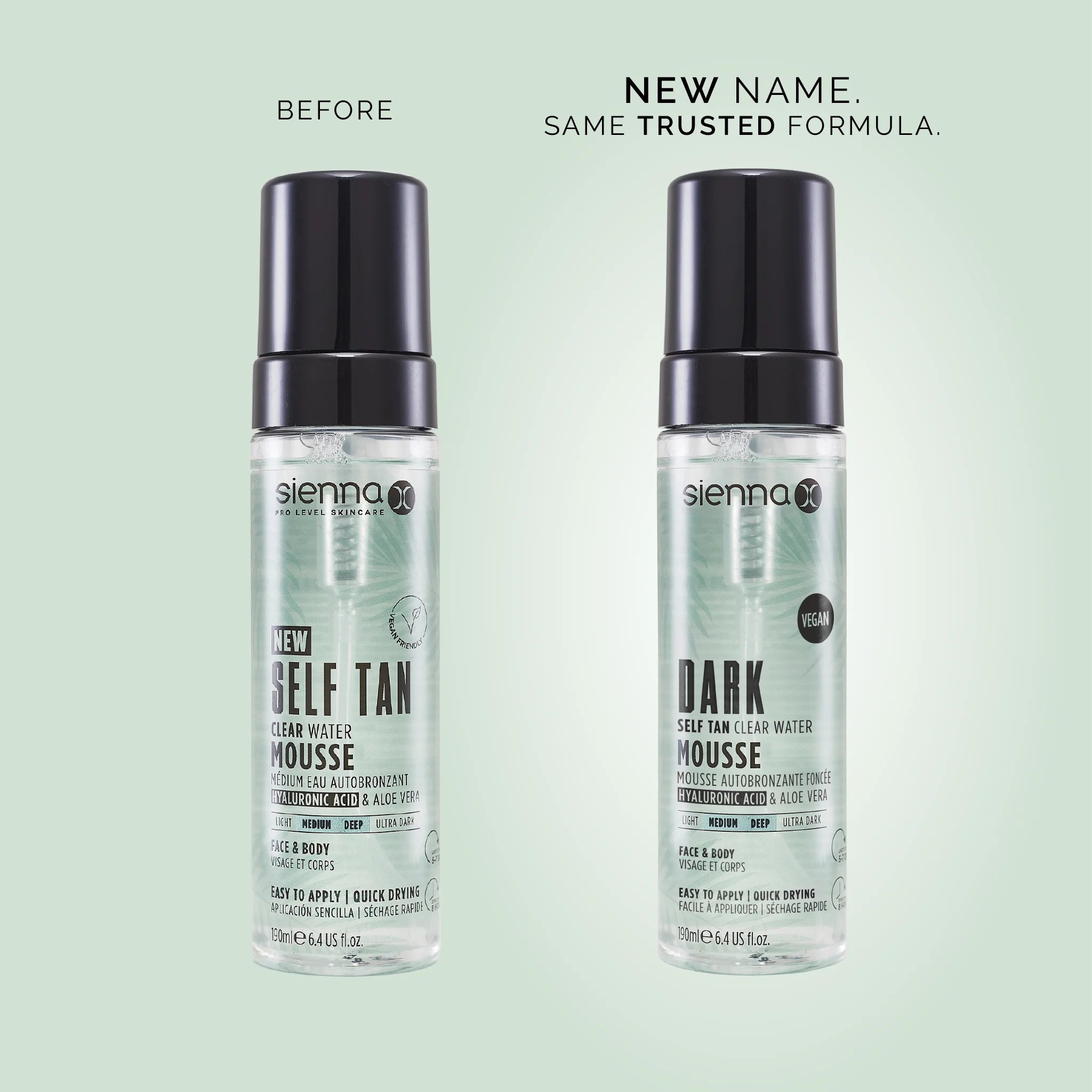 Dark Self Tan Clear Water Mousse