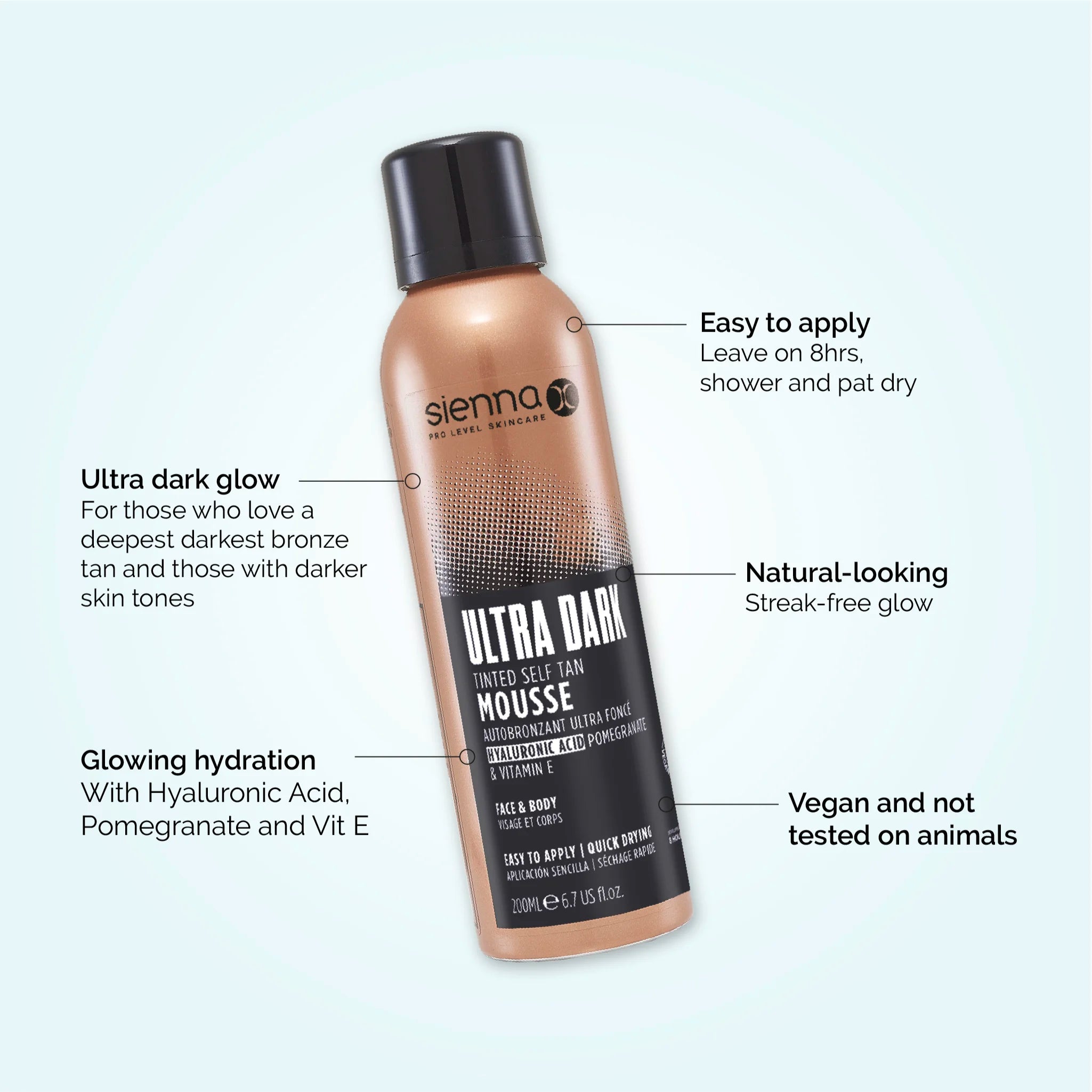 Sienna X Ultra Dark Tinted Mousse