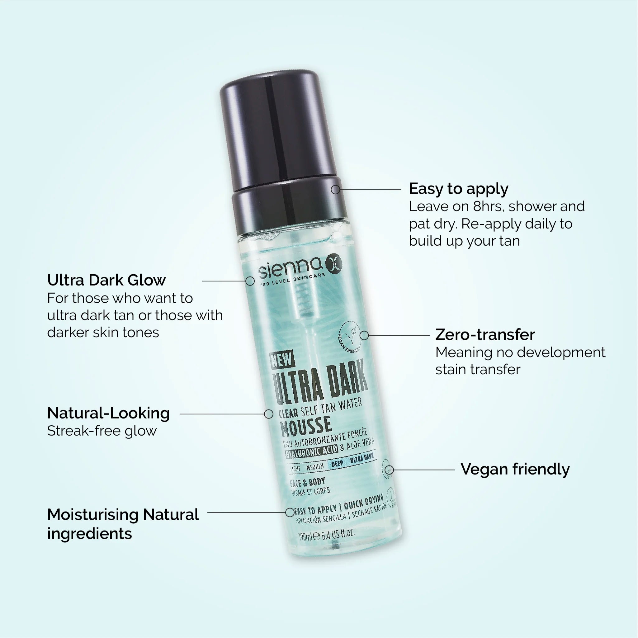 Ultra Dark Clear Tan Water Mousse