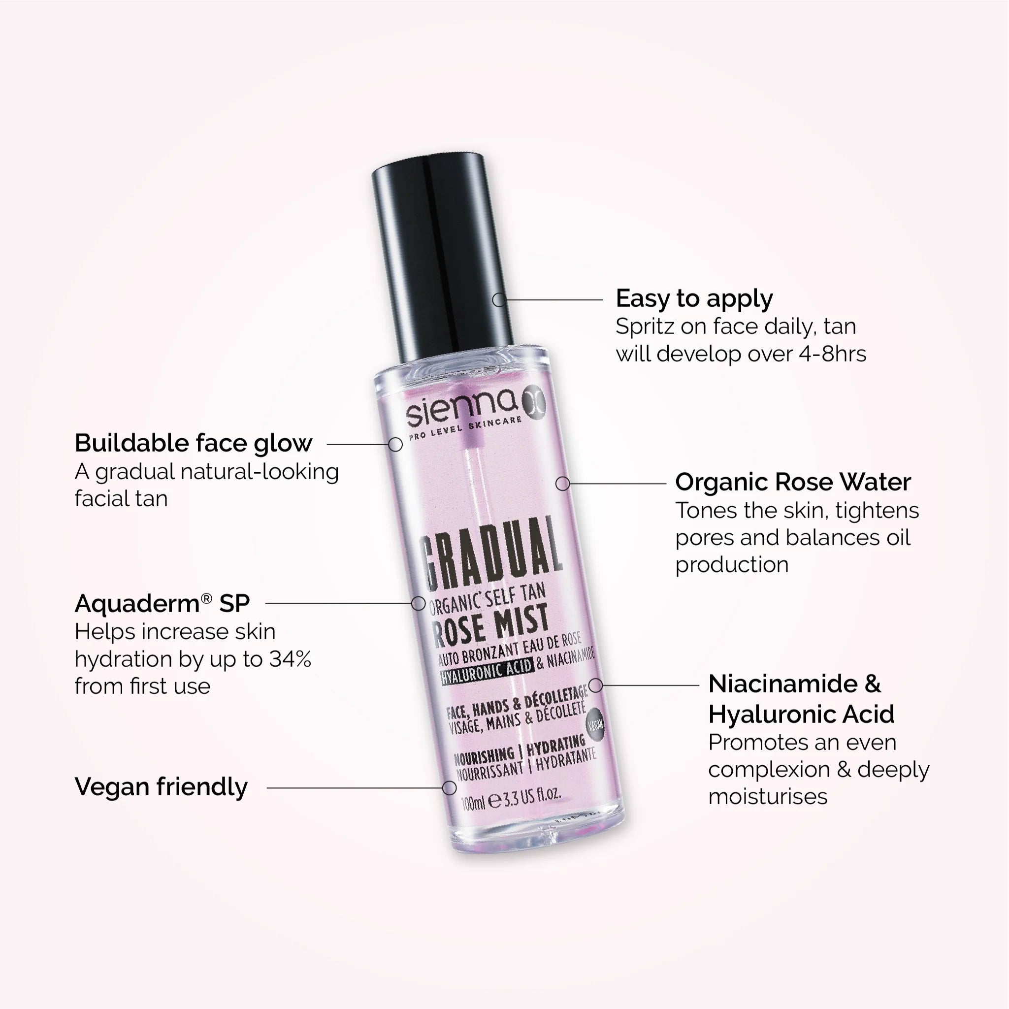 Gradual Organic* Self Tan Rose Mist